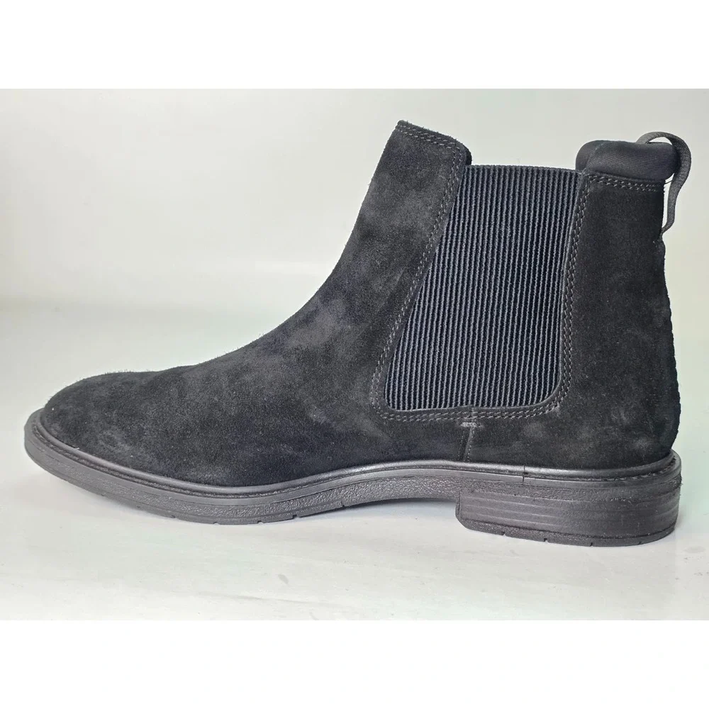 Clarks Clarkdale Men's Boots Size 10 Black Suede Chelsea Ankle Pull On Shoes‎